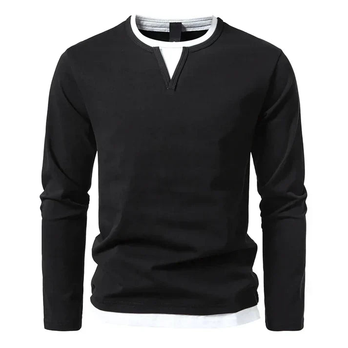 Ruprecht | Langarmshirt mit Lagenlook-Saum und V-Schlitz