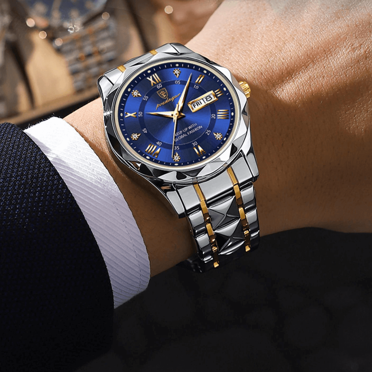 Montre Homme Acier Inoxydable Cadran Lumineux