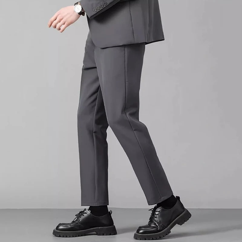 Strakke professionele zakelijke broek met rechte pijpen