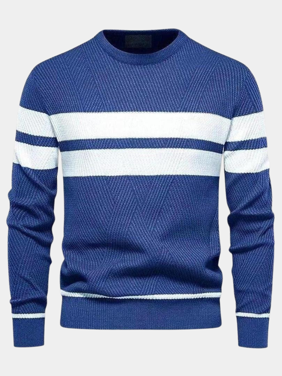 PULL EN MAILLE À RAYURES POUR HOMMES