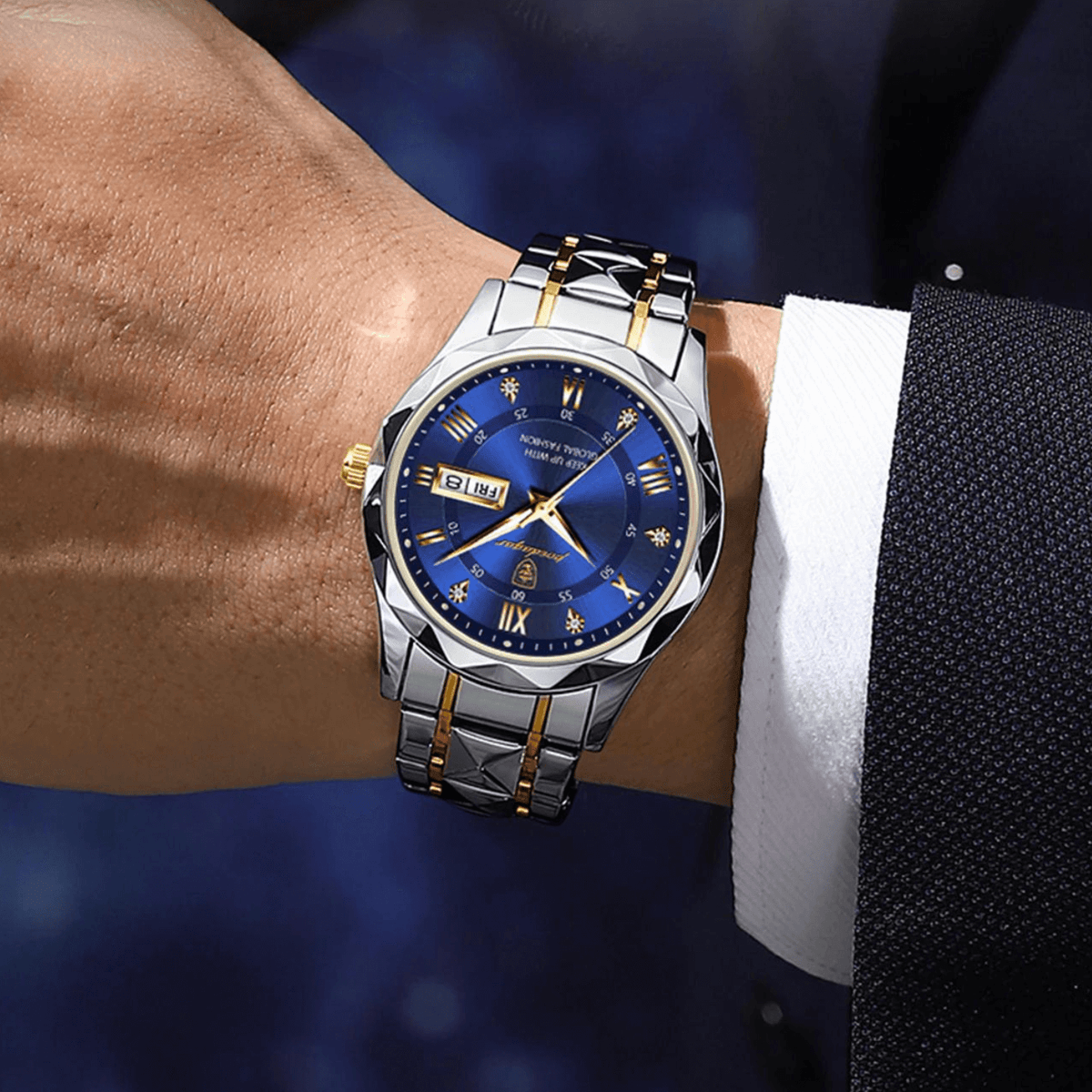 Montre Homme Acier Inoxydable Cadran Lumineux