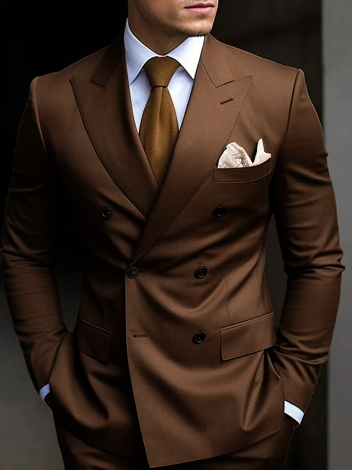 DOUBLE BREASTED SUIT FOR MEN