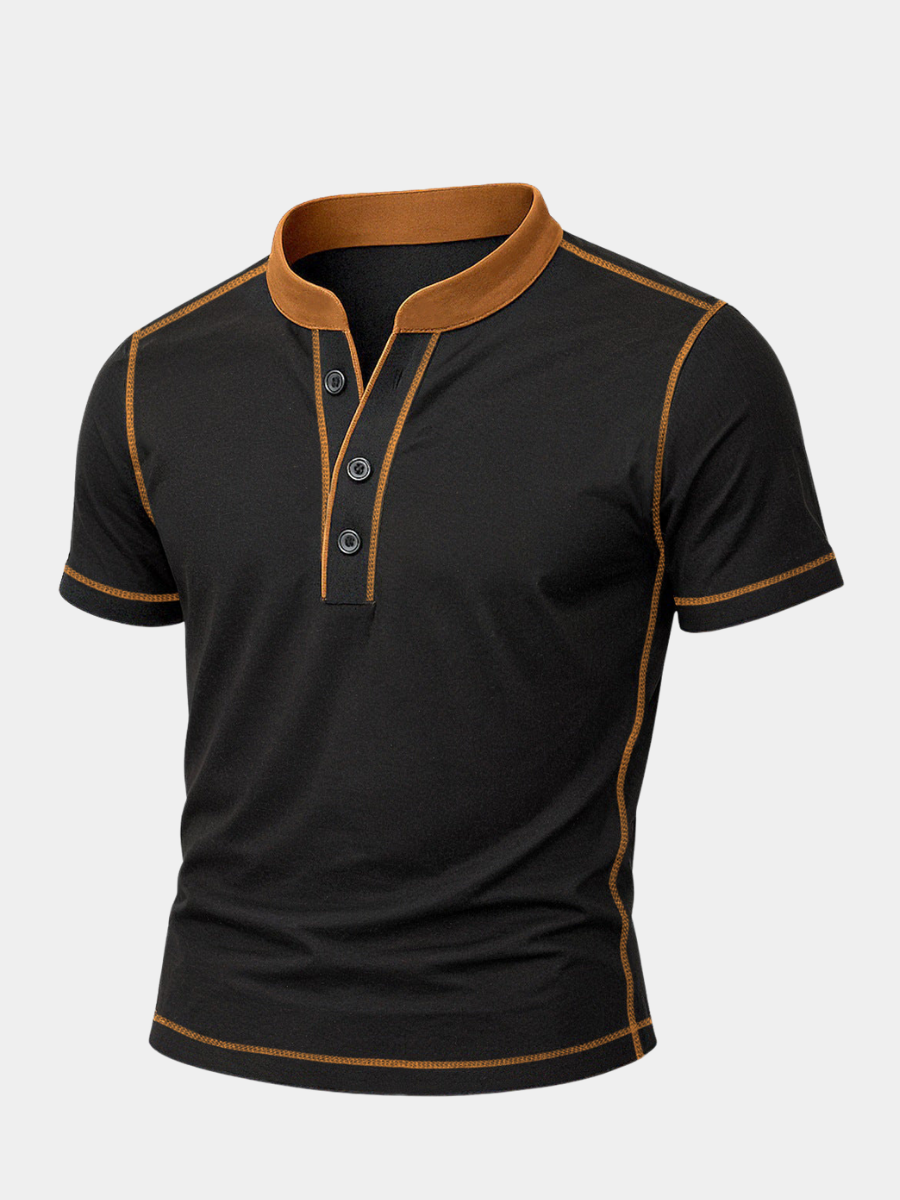 CHEMISE COL HENLEY POUR HOMME