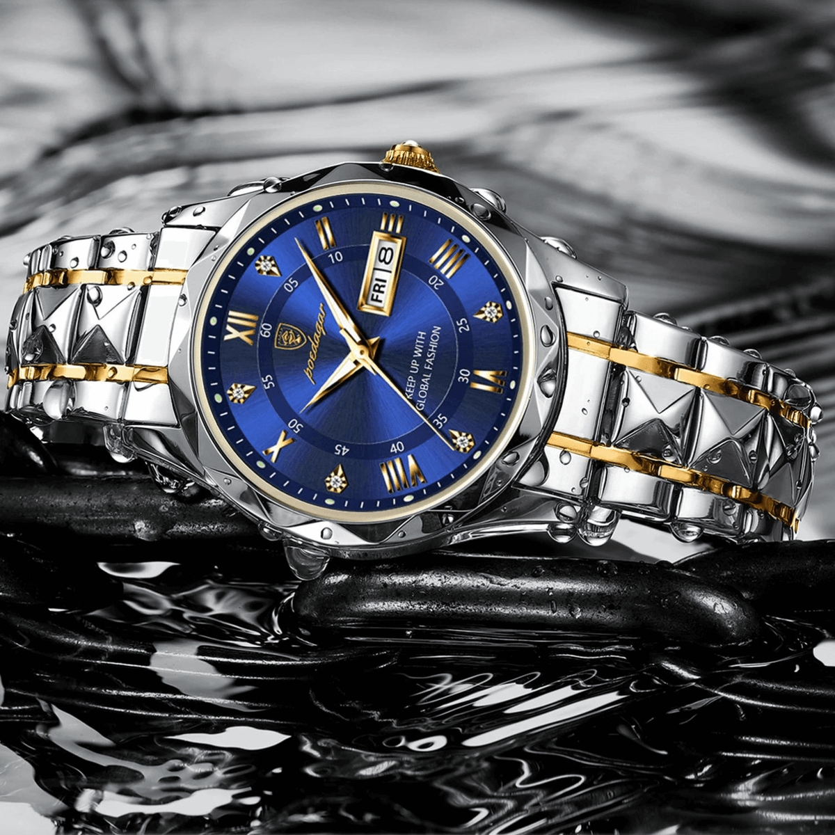 Montre Homme Acier Inoxydable Cadran Lumineux