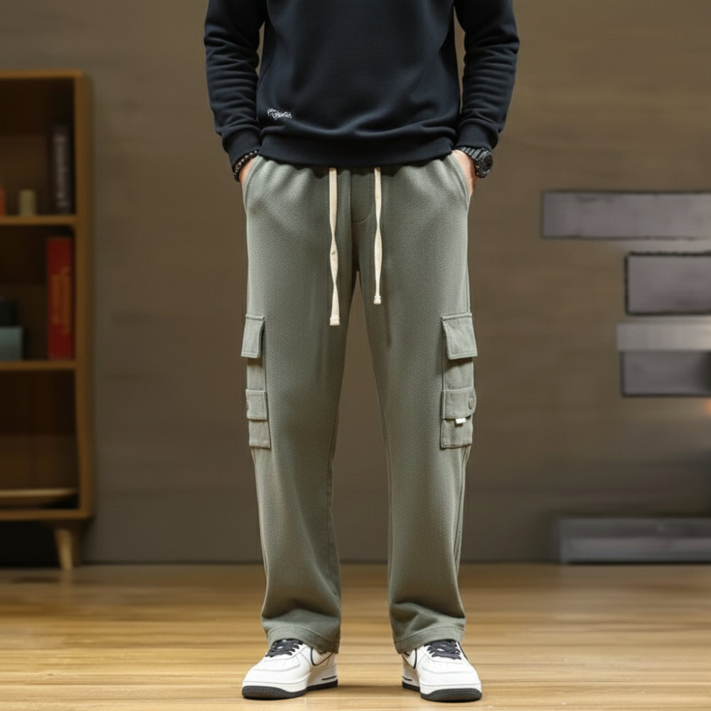 Pantalon Cargo Homme Jambes Larges