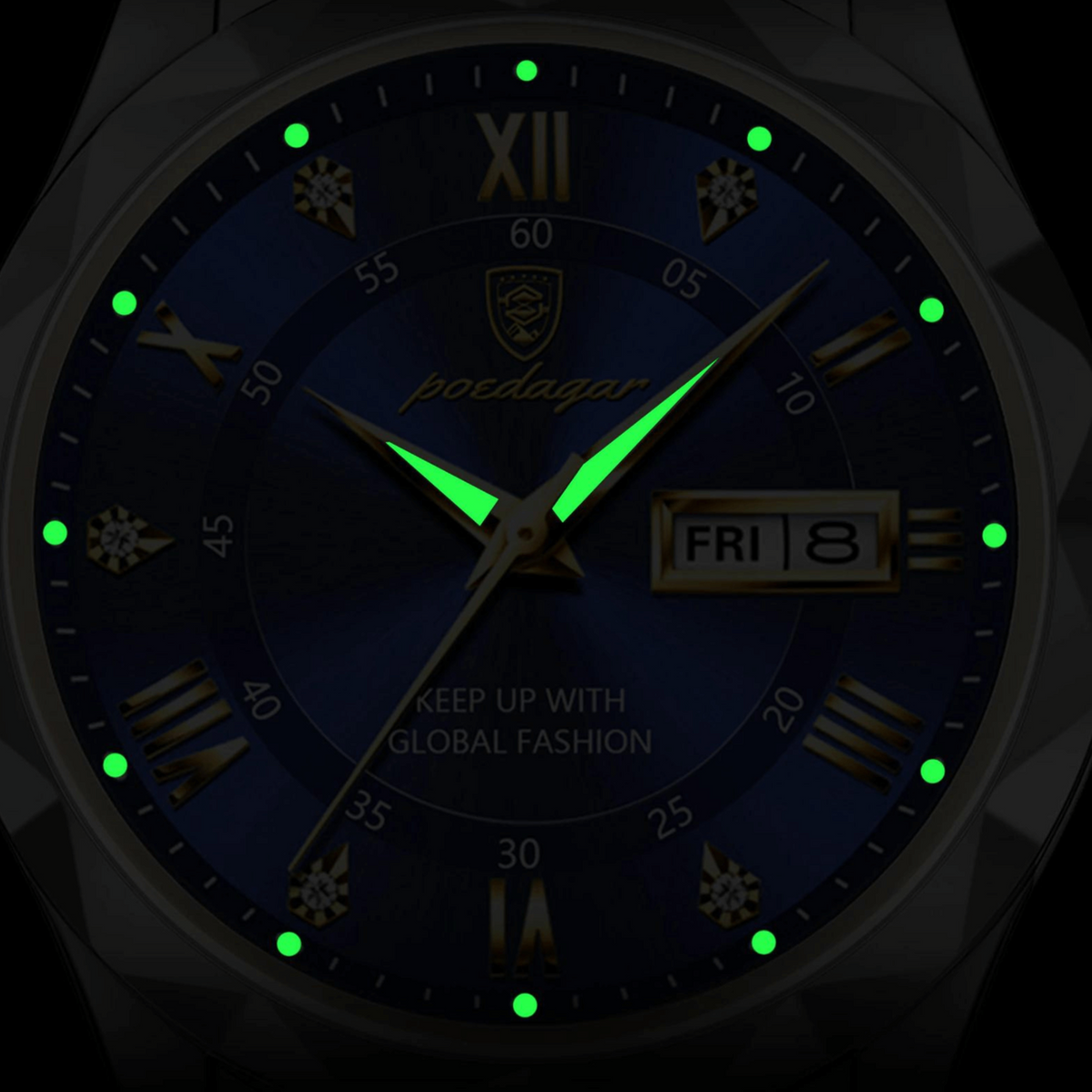 Montre Homme Acier Inoxydable Cadran Lumineux