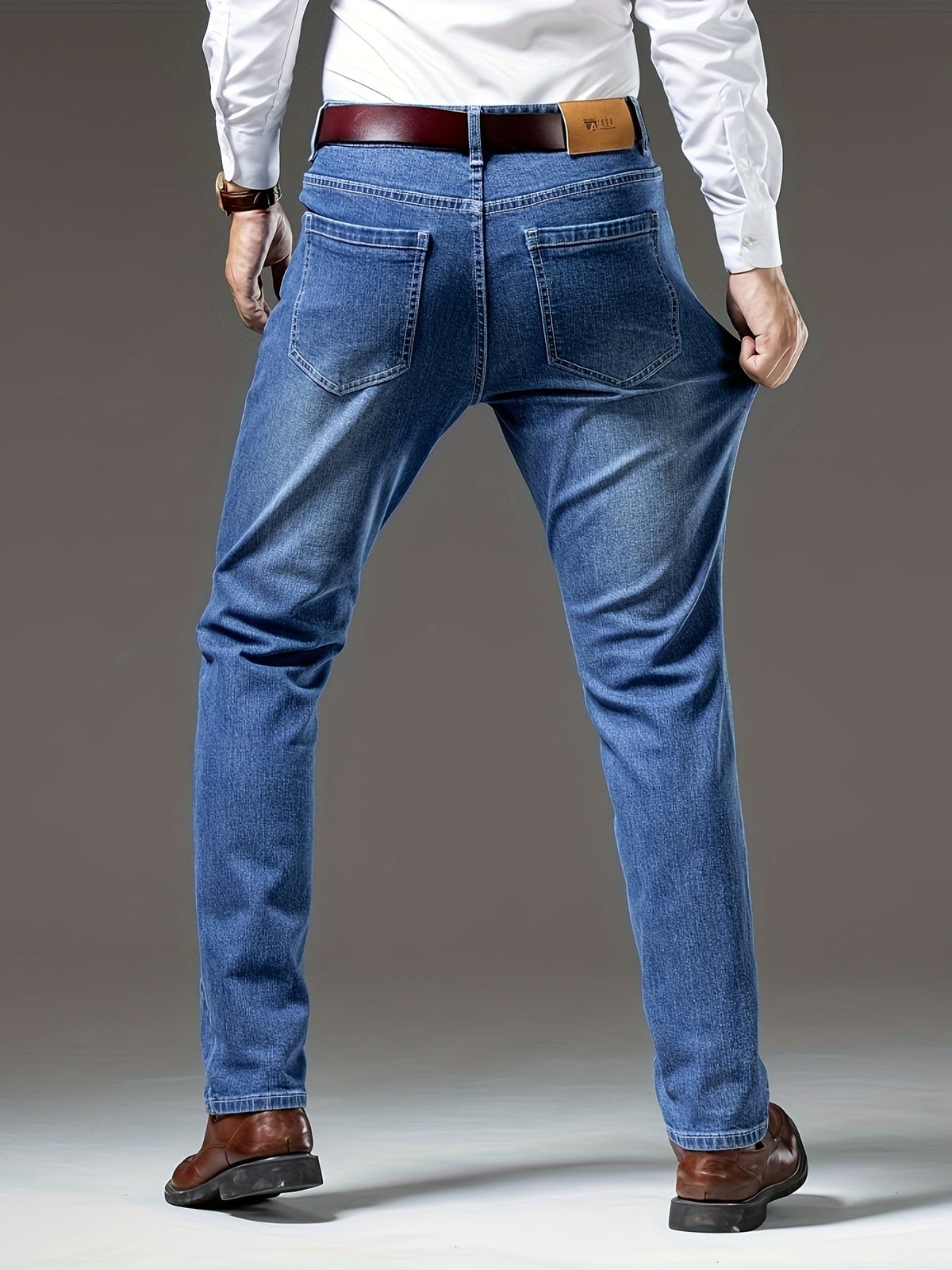 PANTALON EN DENIM DÉLAVÉ POUR HOMMES