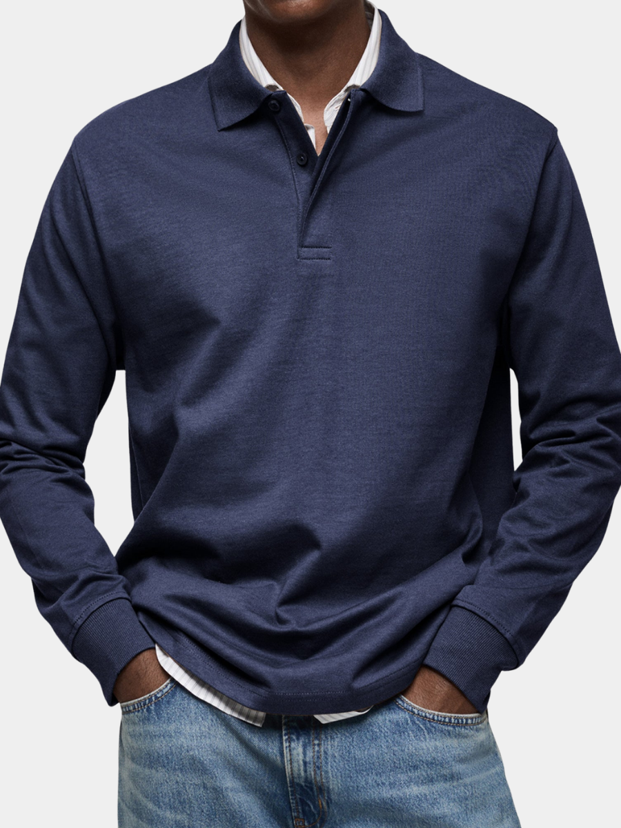 POLO MANCHES LONGUES STRUCTURÉ POUR HOMME