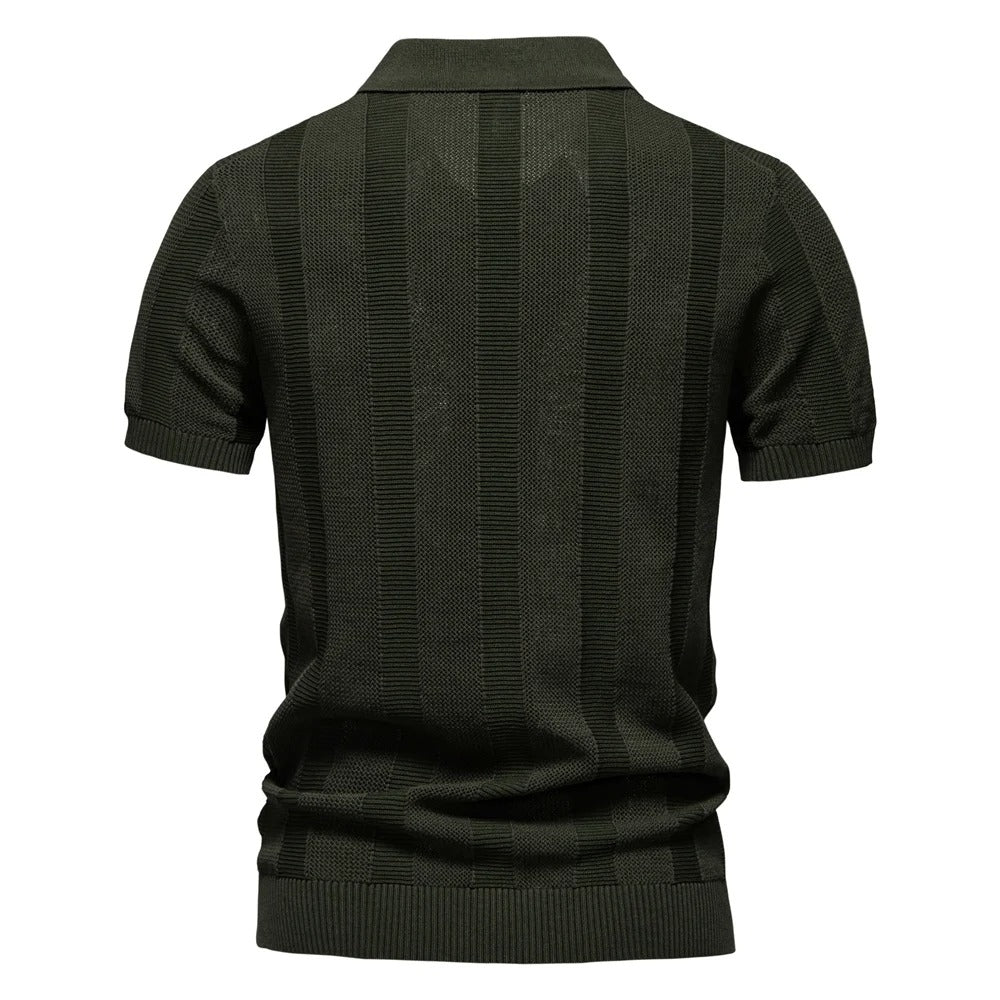 Herenpullover met lange mouwen en verticaal patroon
