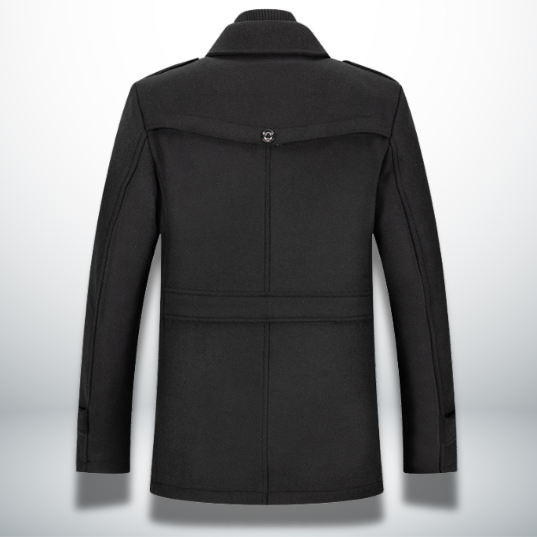 Manteau Homme Col Montant Zippé