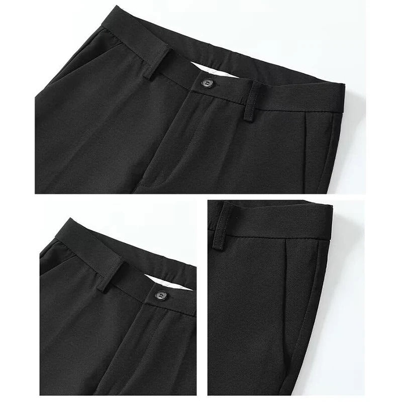 Strakke professionele zakelijke broek met rechte pijpen