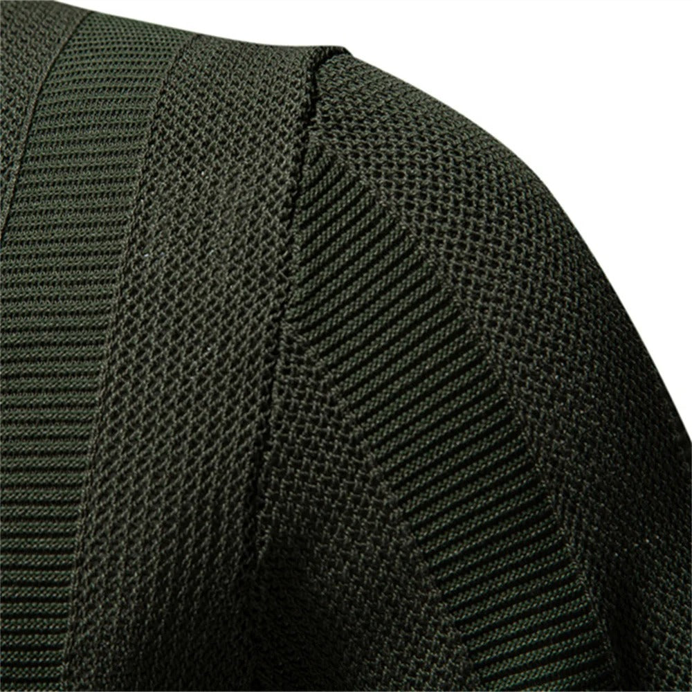 Herenpullover met lange mouwen en verticaal patroon