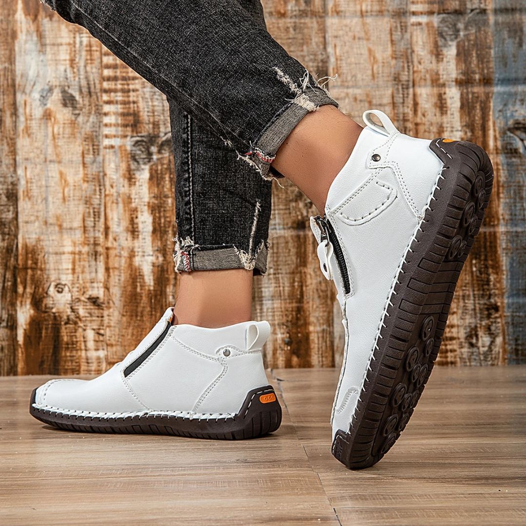 Bottines Homme en Cuir Zippées Cousu Main