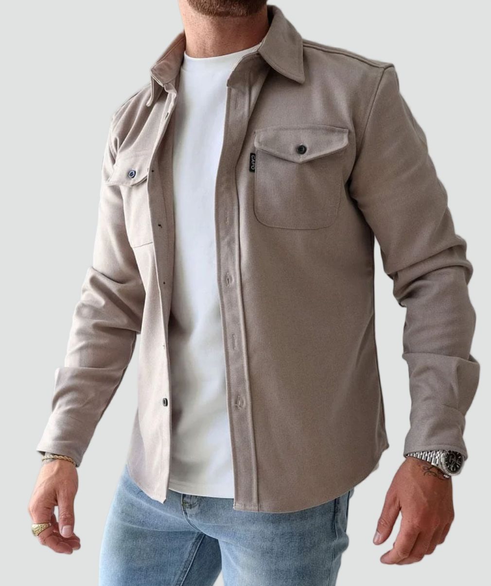 Surchemise Homme Coupe Droite Boutonnée