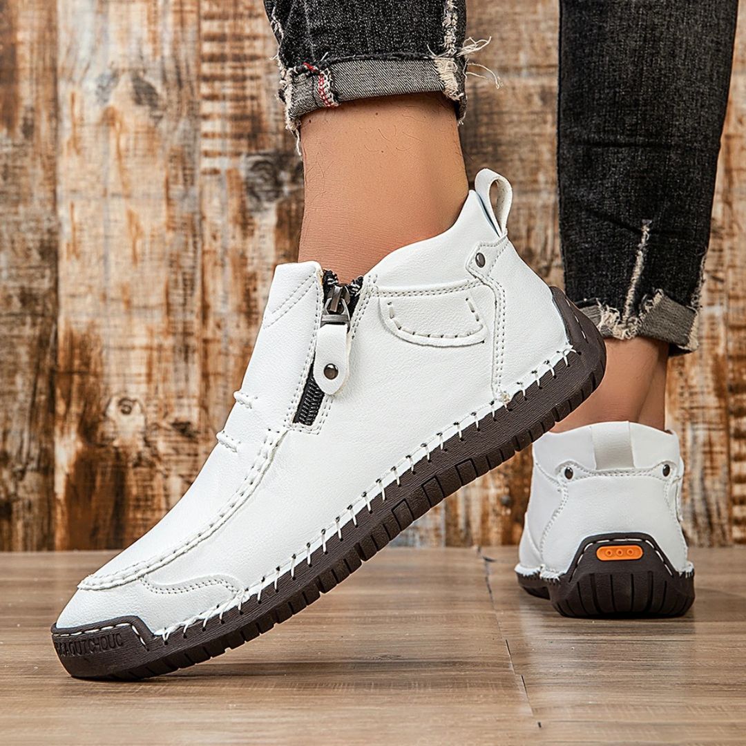 Bottines Homme en Cuir Zippées Cousu Main