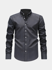 CHEMISE EN COTON À RAYURES POUR HOMMES