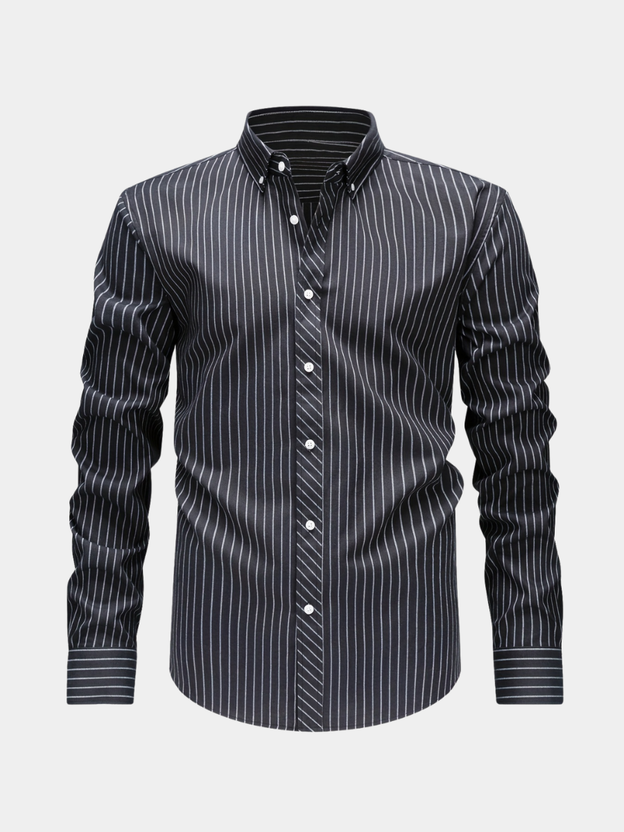 CHEMISE EN COTON À RAYURES POUR HOMMES