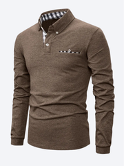 POLO LONG À MOTIF GÉOMÉTRIQUE POUR HOMMES