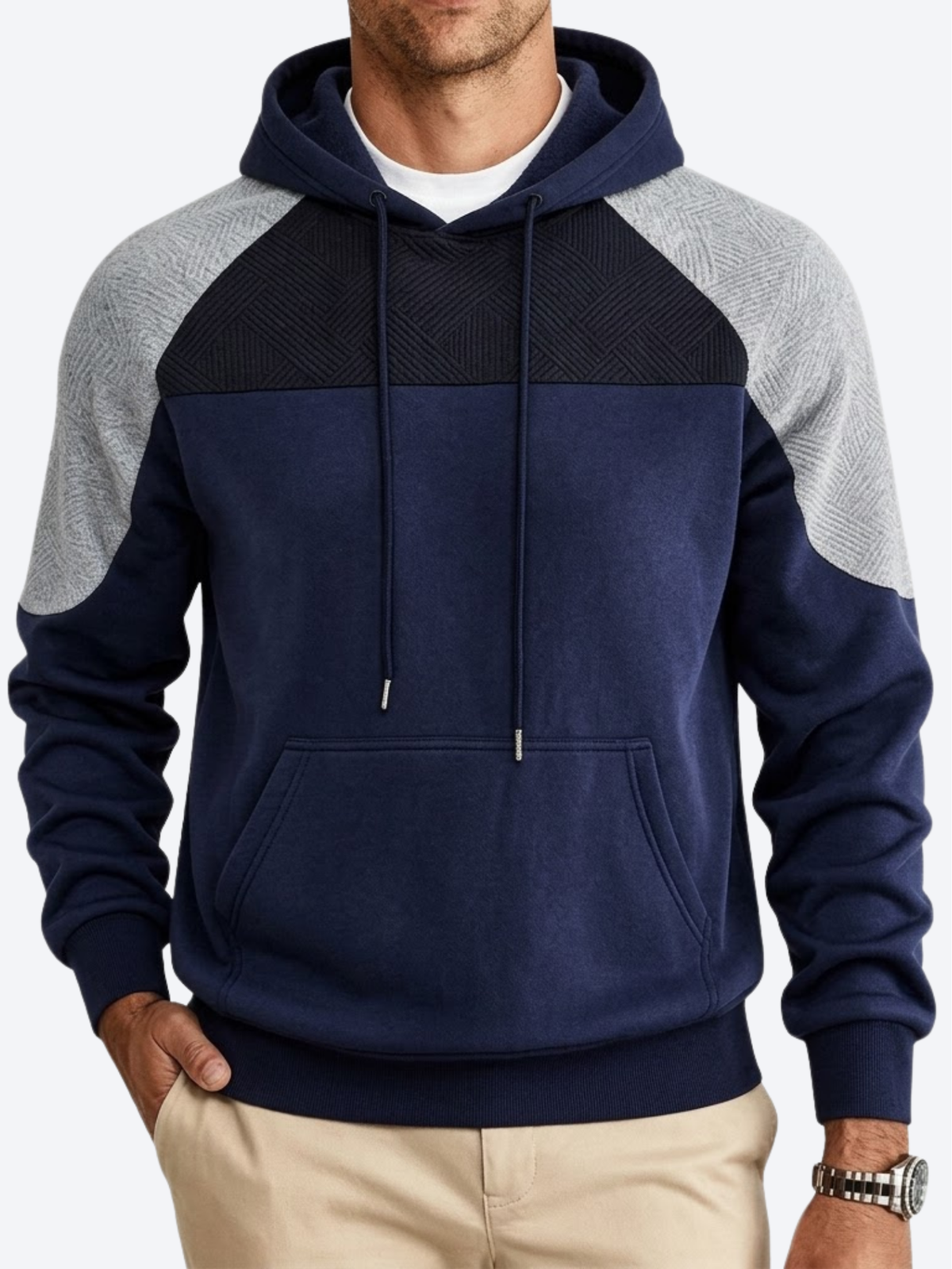 PULL-OVER PATCHWORK POUR HOMMES
