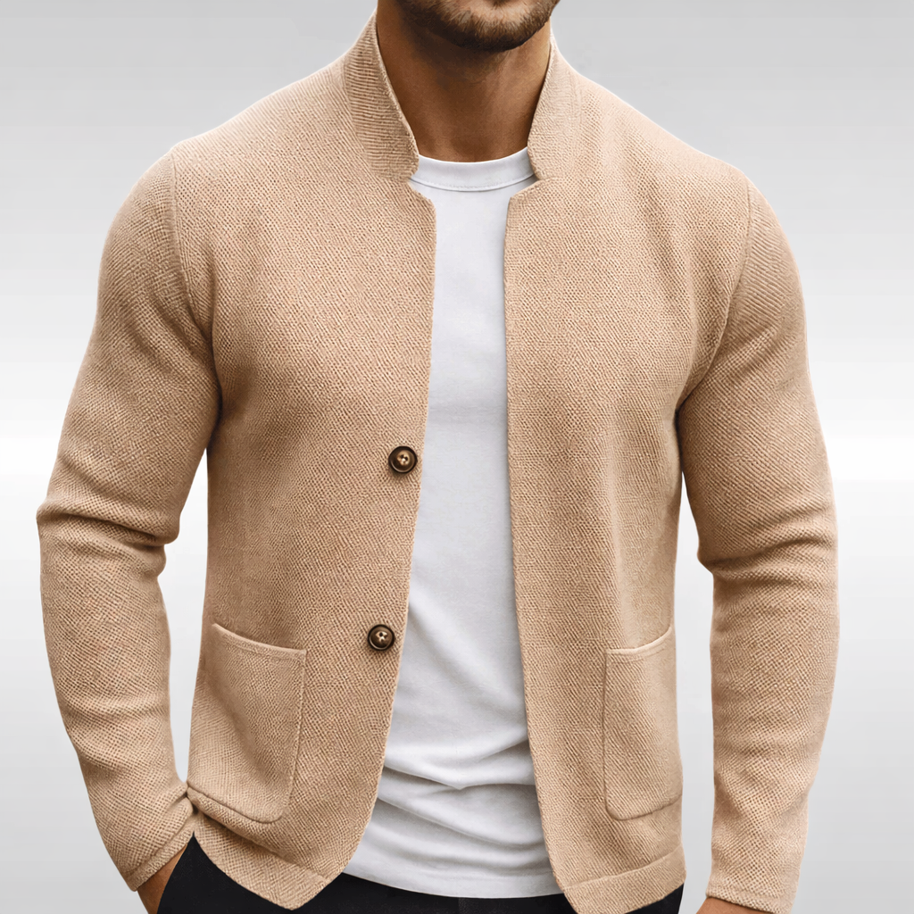 Leonard | Lässige Strukturstrickjacke für Herren