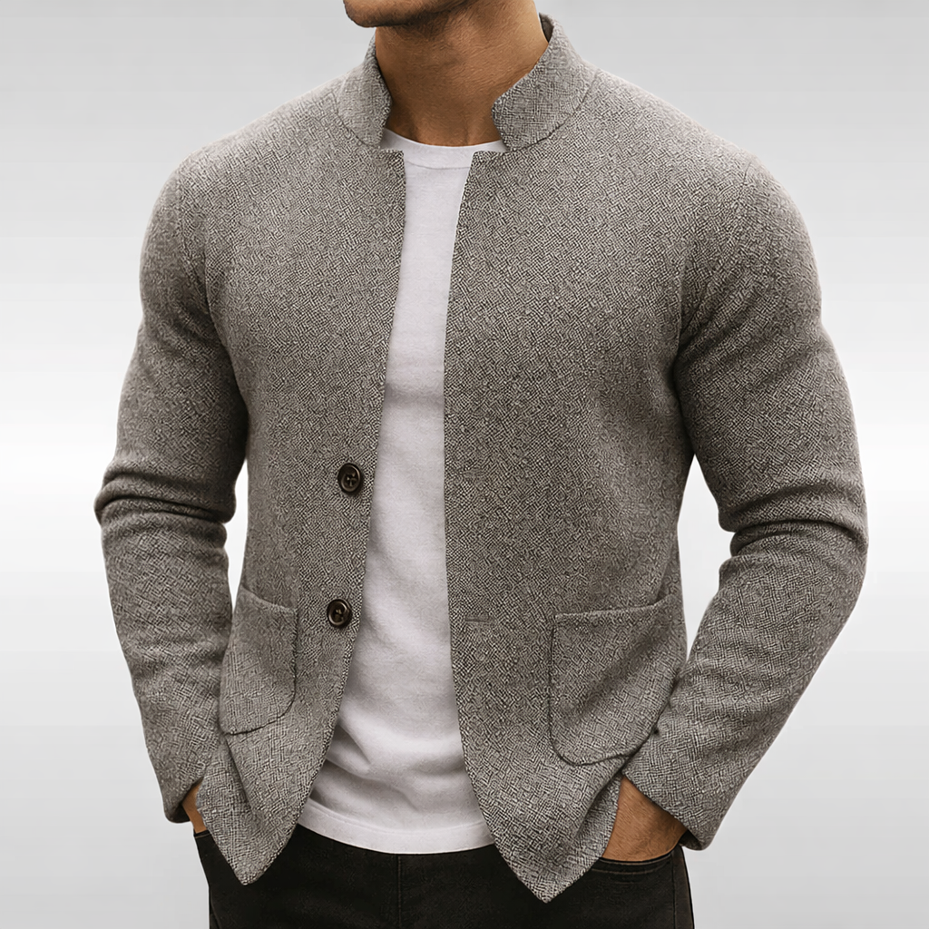 Leonard | Lässige Strukturstrickjacke für Herren