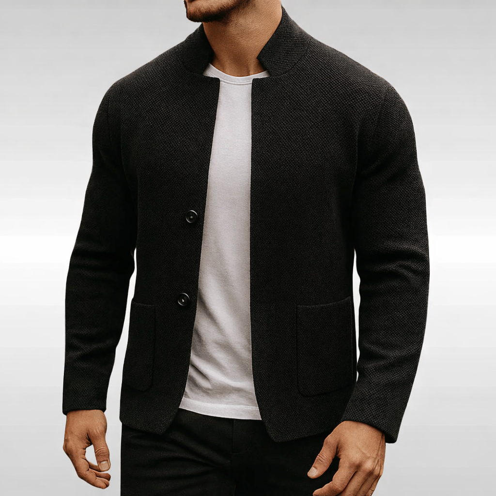 Leonard | Lässige Strukturstrickjacke für Herren
