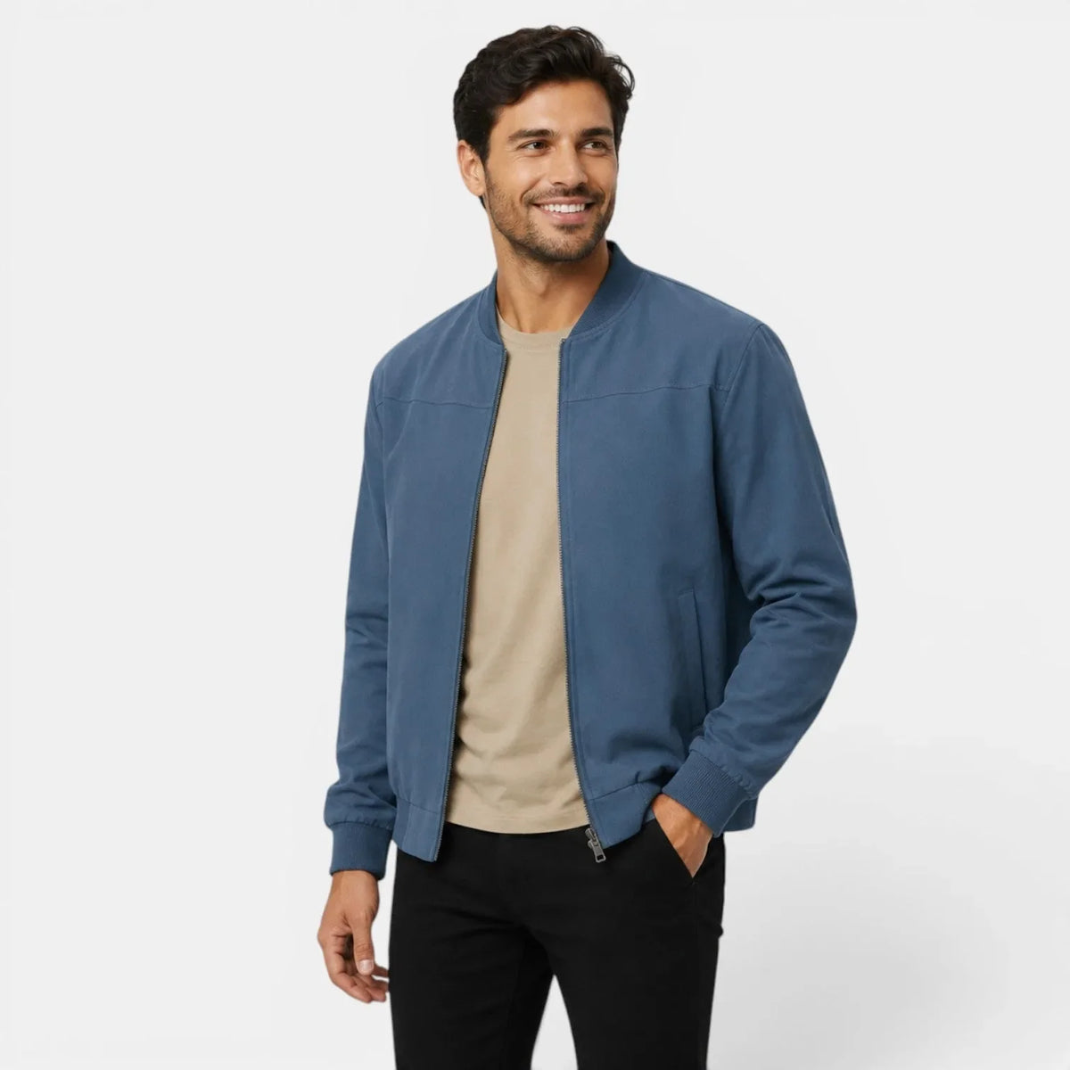 Blouson Bombardier Homme, Finitions Côtelées