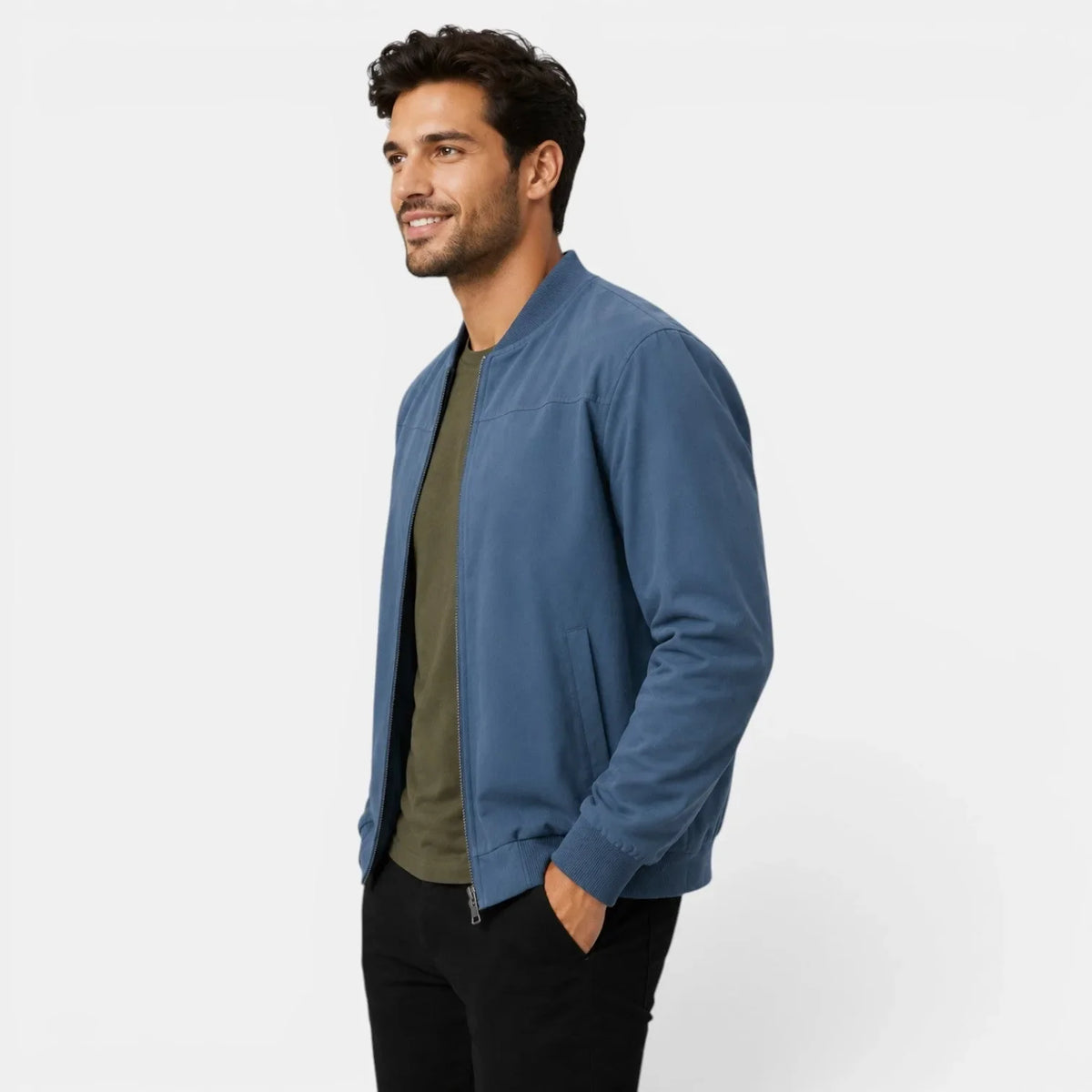 Blouson Bombardier Homme, Finitions Côtelées