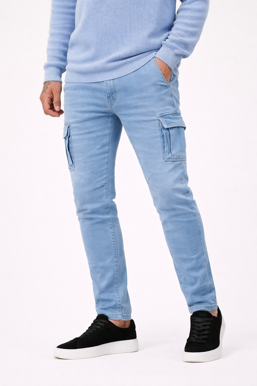 Pantalon cargo élastique premium