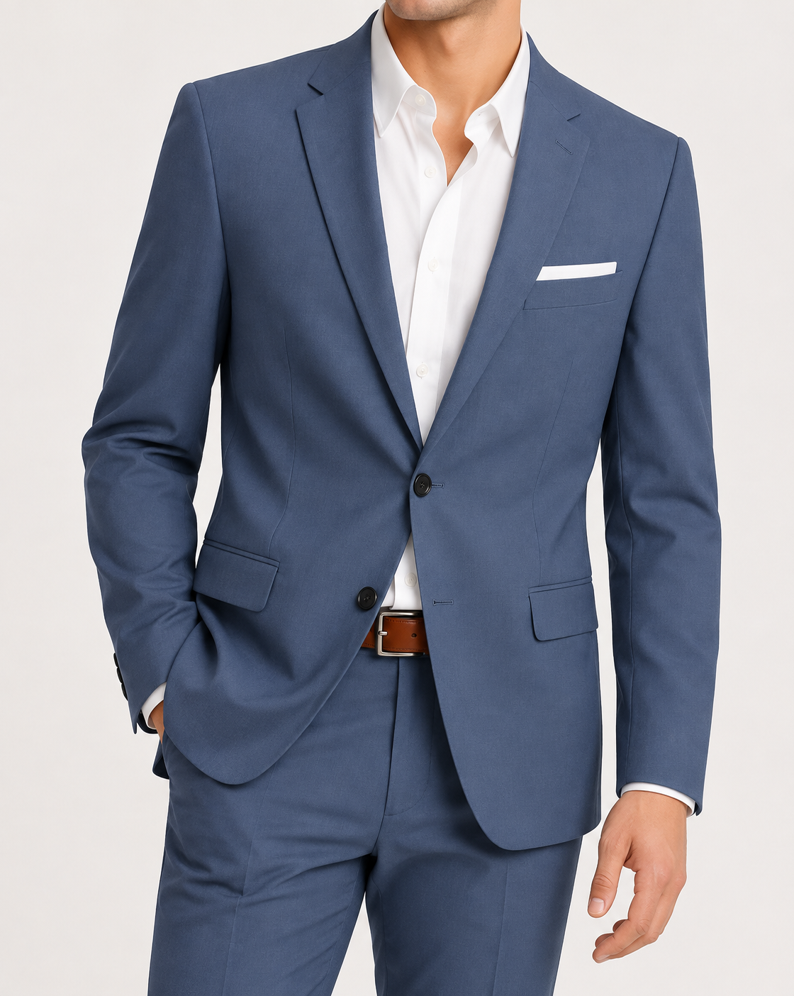 Costume Deux Pièces Homme Coupe Slim, Un Bouton
