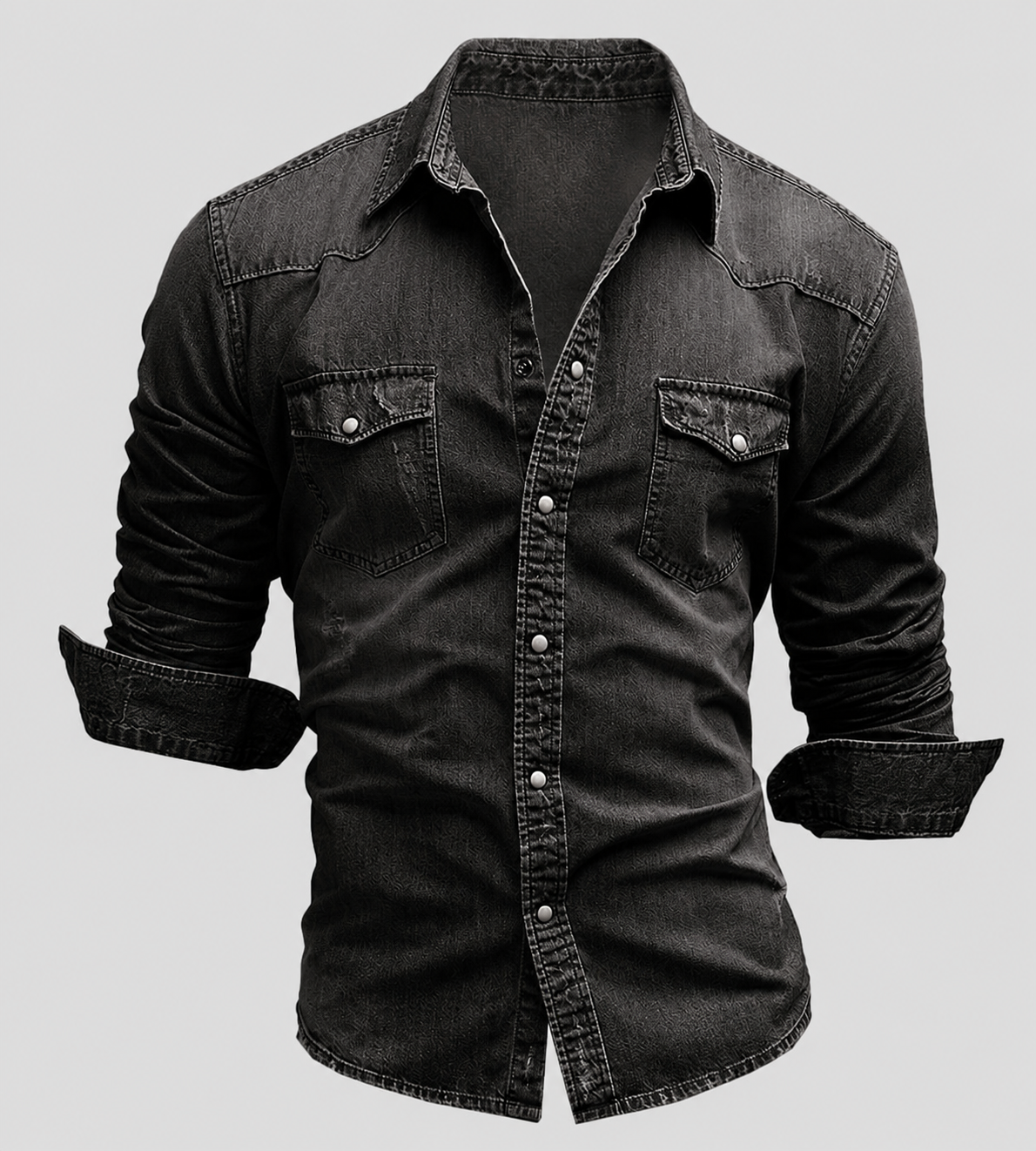 Ralf | Herren Jeanshemd Langarm Vintage Used-Look