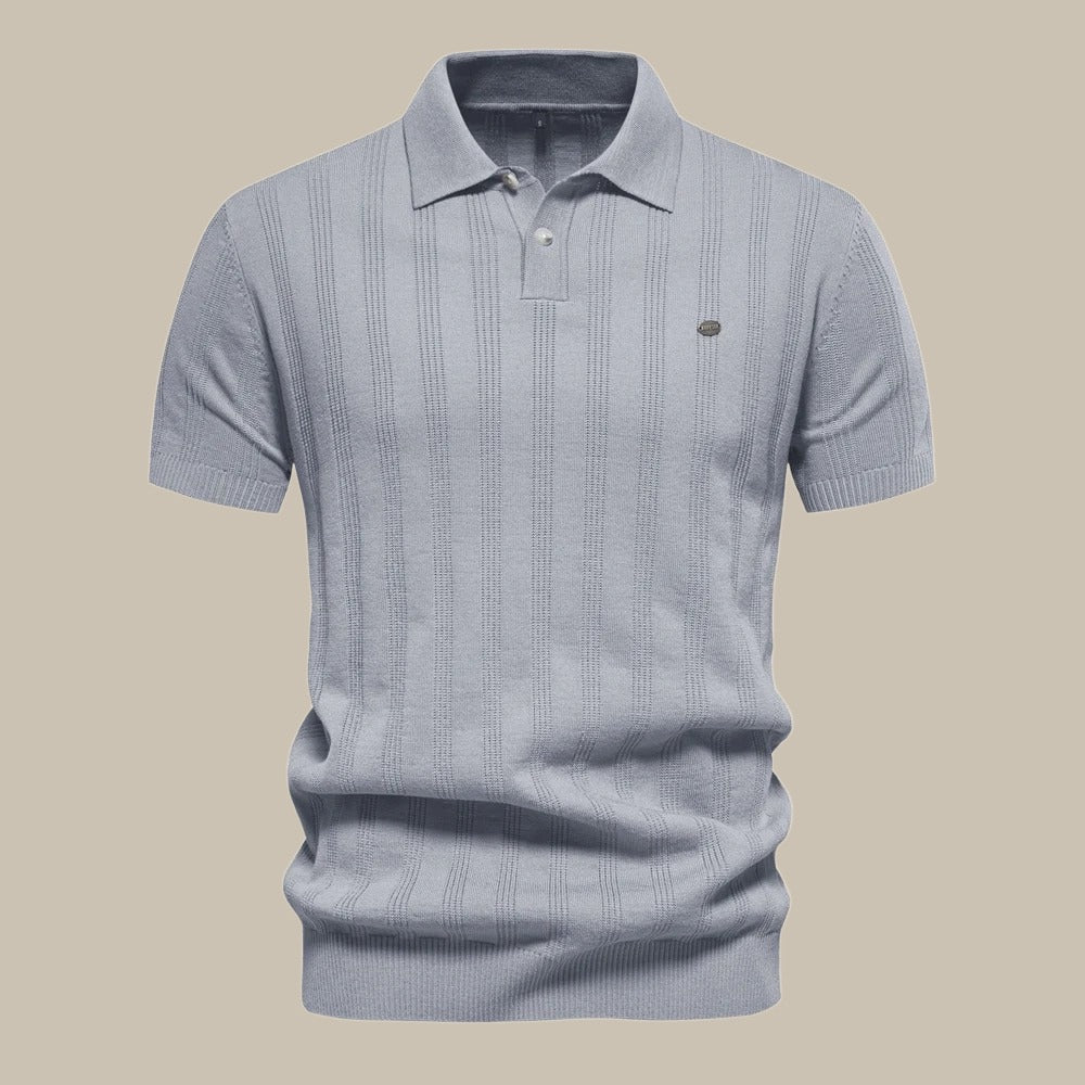 Heren Casual Poloshirt met Lijn Details