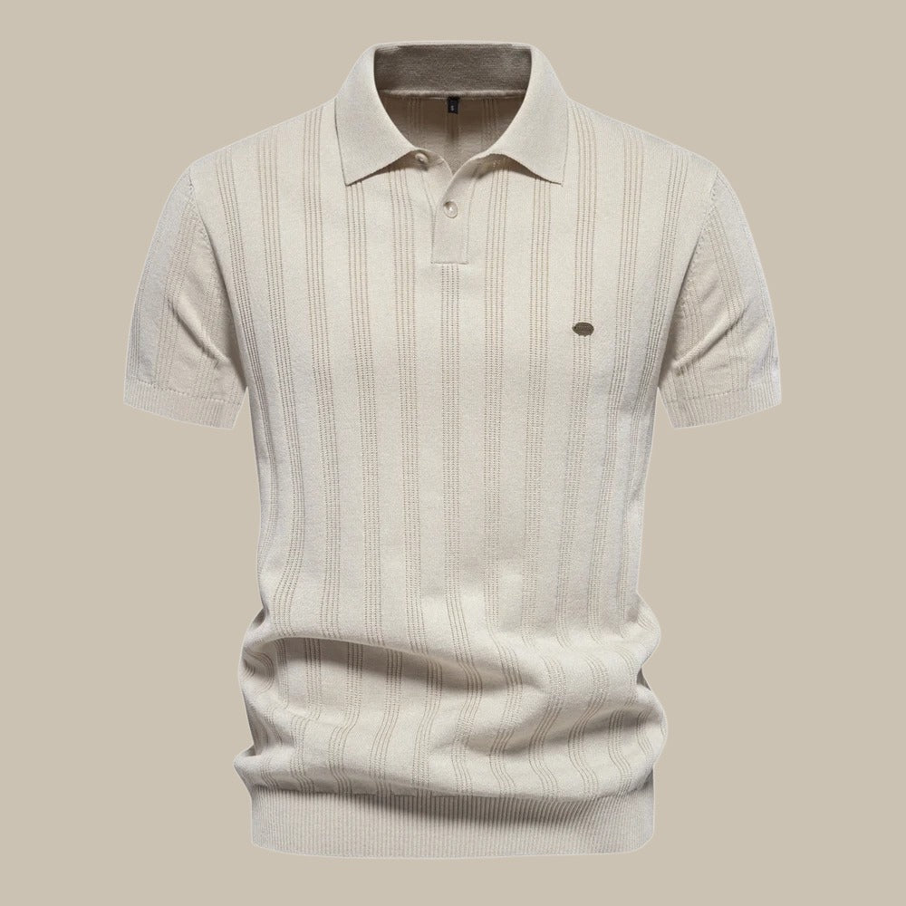 Heren Casual Poloshirt met Lijn Details