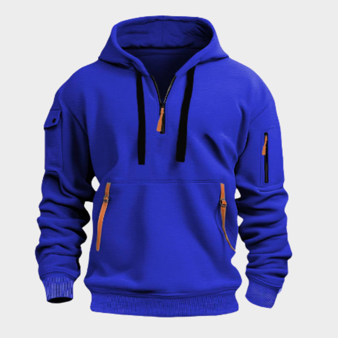Sweat à Capuche Homme Zippé Multipoches