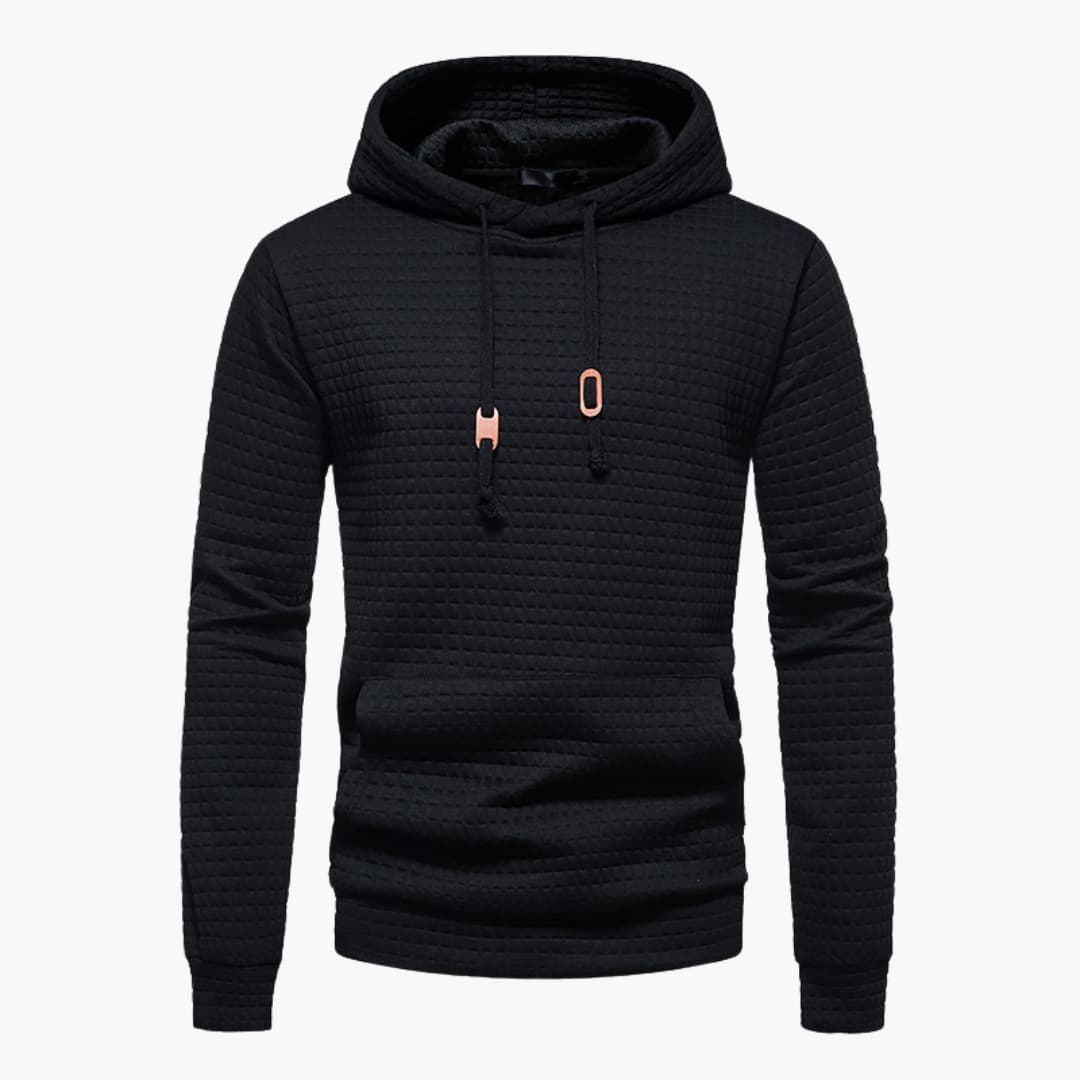 Hoodie Homme Motif Gaufré à Capuche