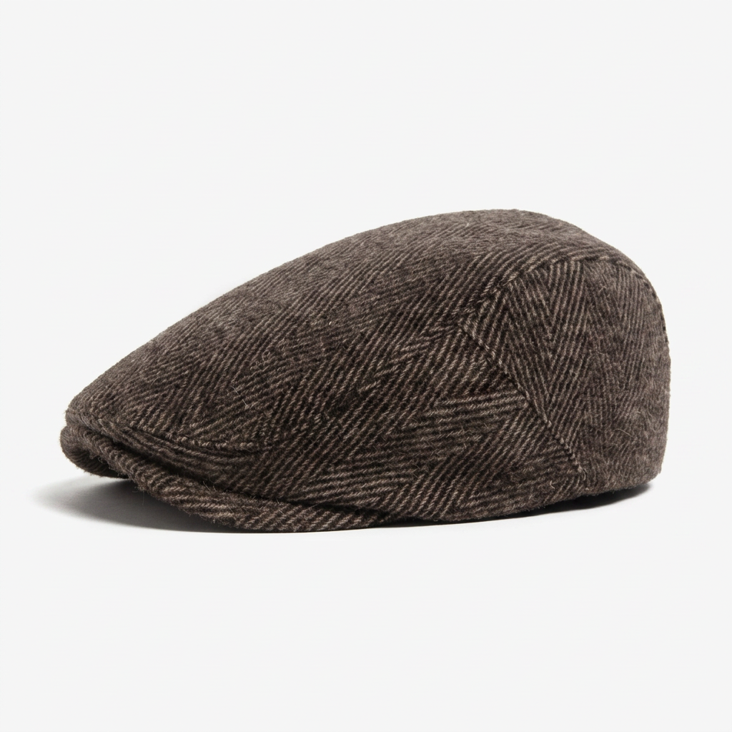 James | Classic Herringbone Stitch Flat Cap