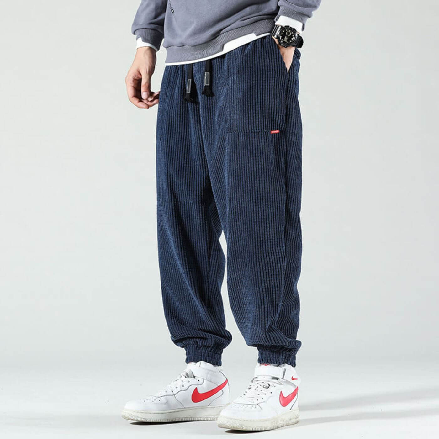 PANTALON DE JOGGING EN VELOURS CÔTELÉ POUR HOMME