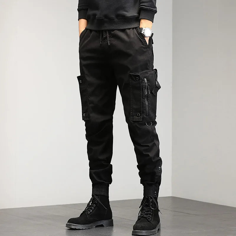 Pantalon Cargo Slim à Poches Zippées