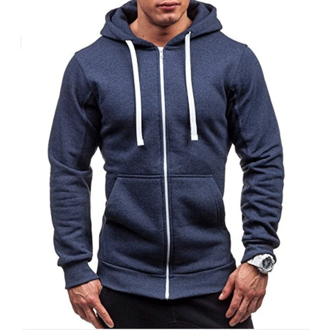 Sweat à Capuche Zippé Coupe-Vent