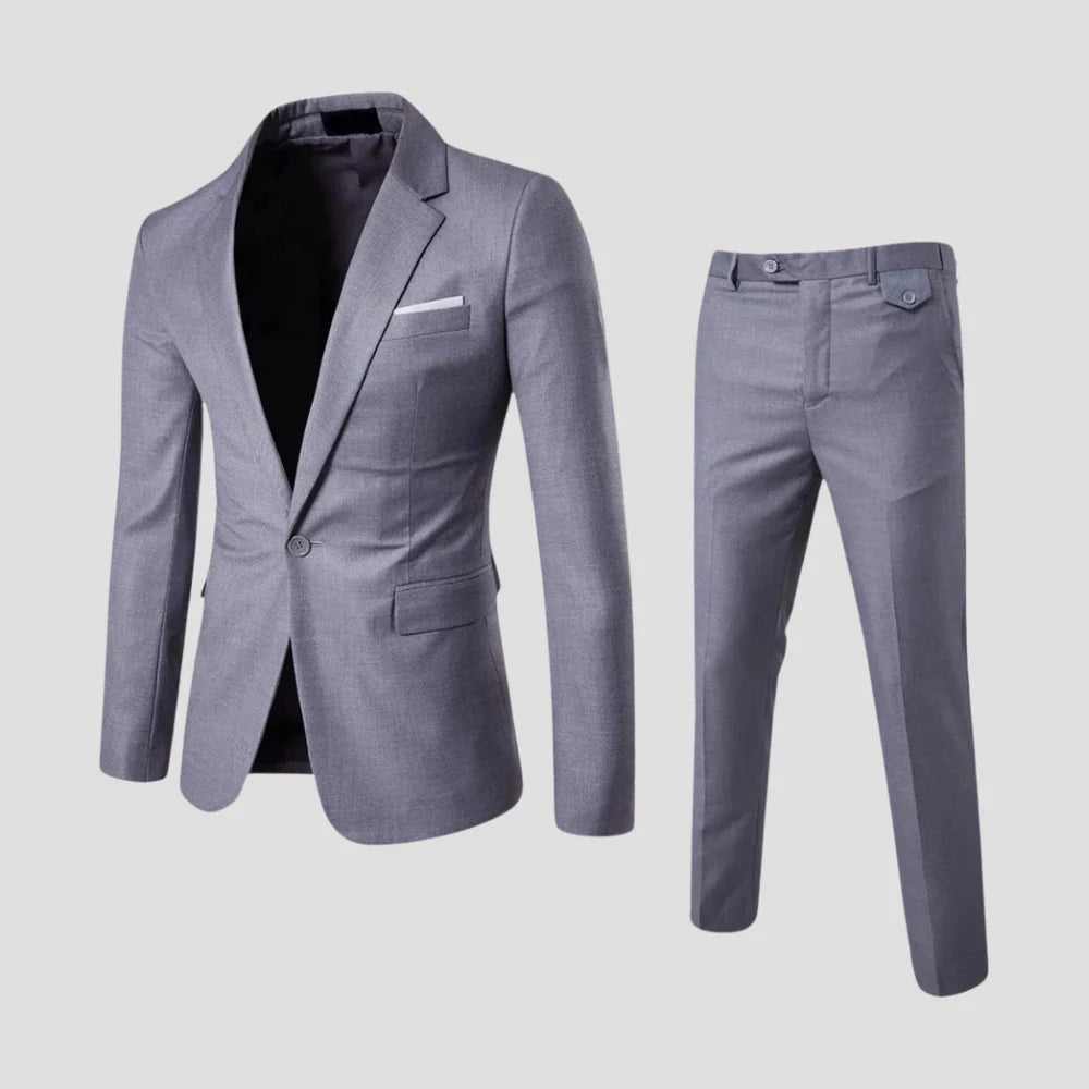 Lunelle | Heren Slim Fit Pak Lichtgewicht Twee Delig voor Bruiloften en Formele Evenementen