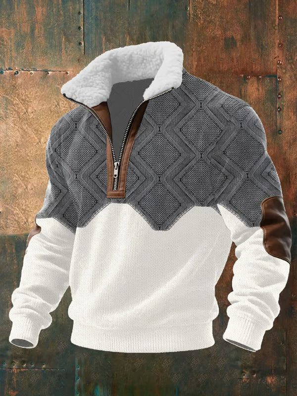 PULL COL HAUT EN MAILLE POLAIRE POUR HOMME