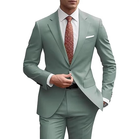 Costume Deux Pièces Homme Coupe Slim, Un Bouton