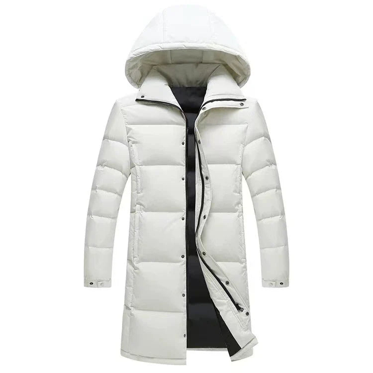 Parka longue à capuche homme, doudoune matelassée
