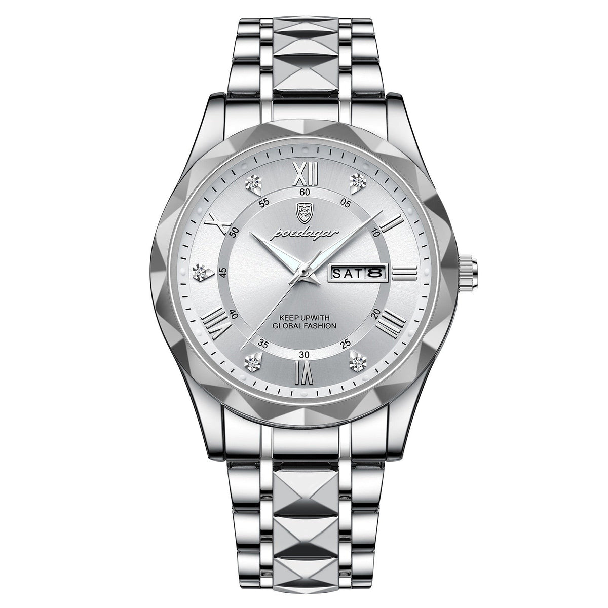 Montre Homme Acier Inoxydable Cadran Lumineux