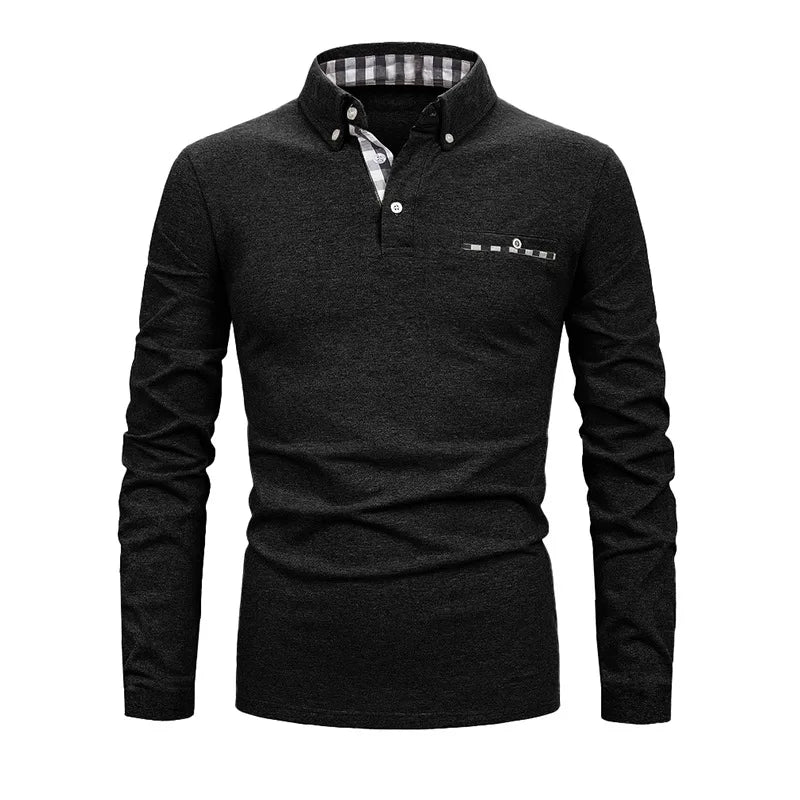 POLO LONG À MOTIF GÉOMÉTRIQUE POUR HOMMES