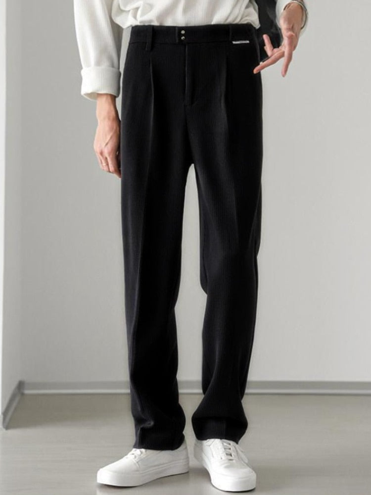 Pantalon Plissé Coupe Ample Homme