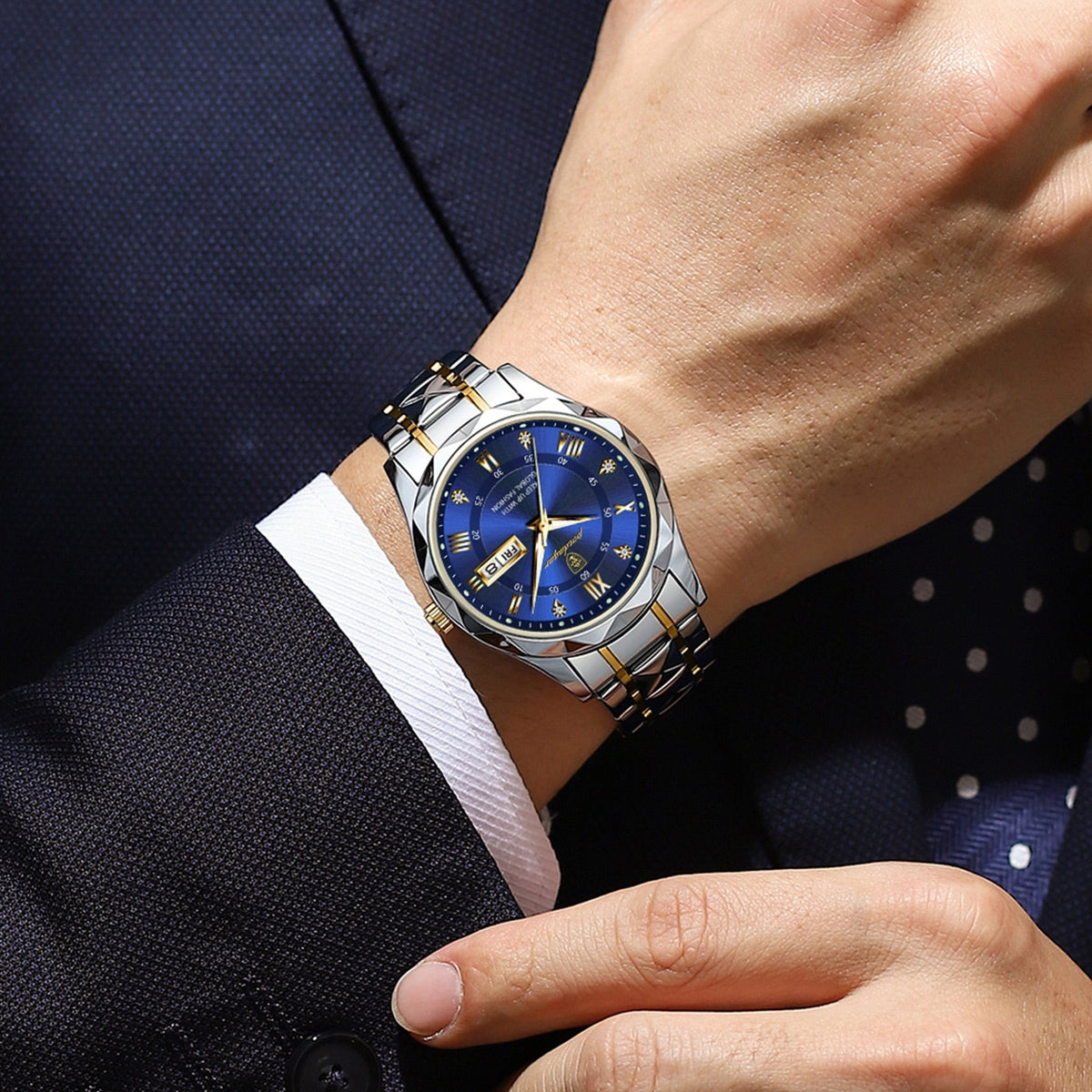 Montre Homme Acier Inoxydable Cadran Lumineux