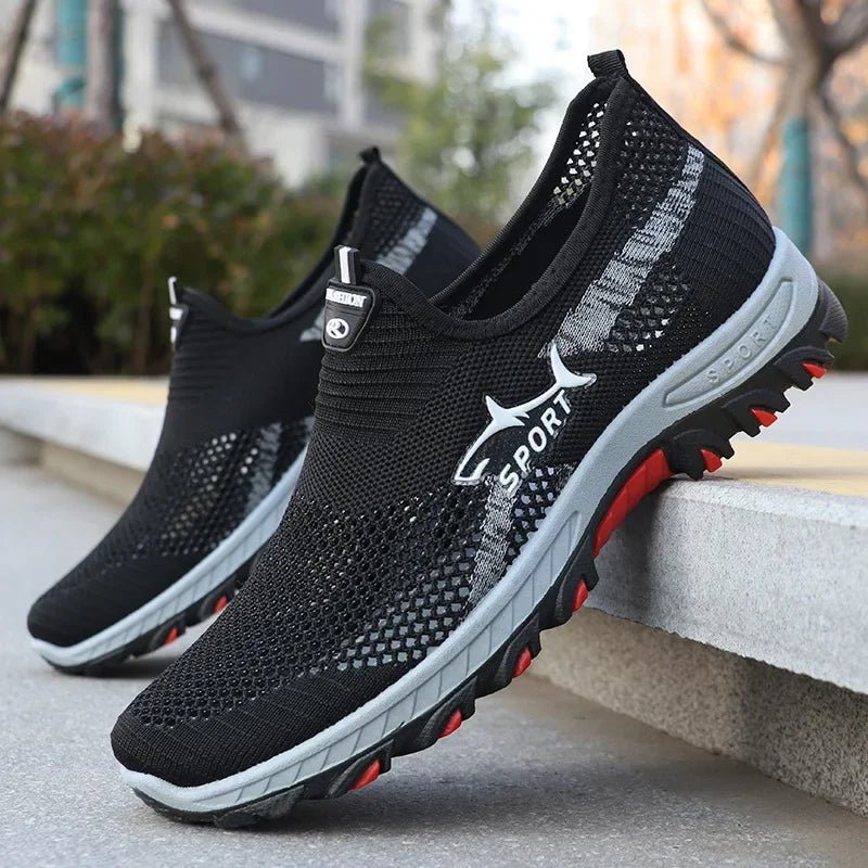 MESH SLIP-ON SNEAKERS FOR MEN