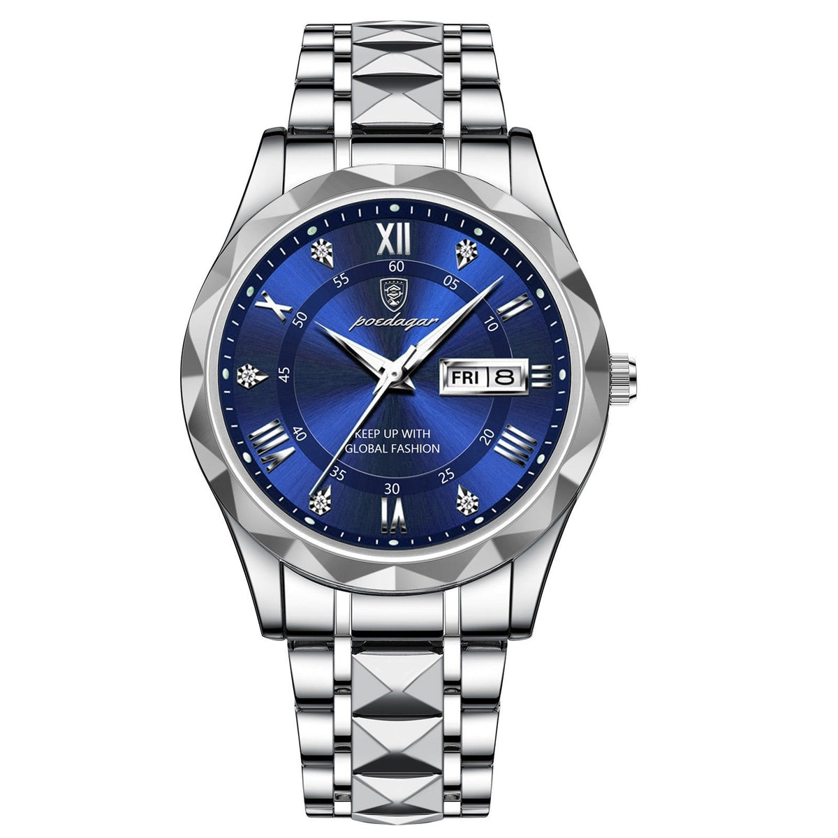 Montre Homme Acier Inoxydable Cadran Lumineux