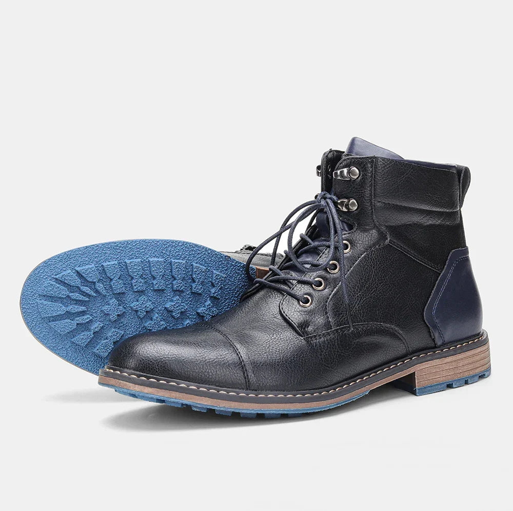 Boots Derby Bout Rapporté Gris